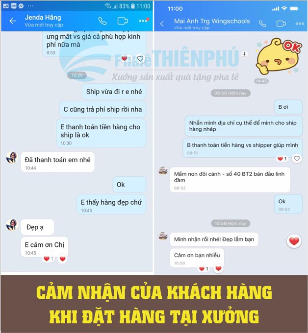 cảm nhận khách hàng 
