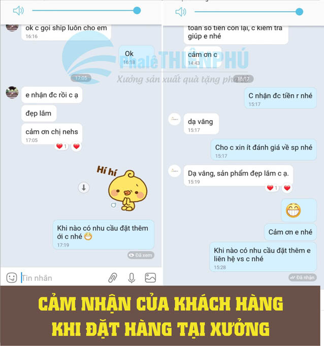  cảm nhận khách hàng 
