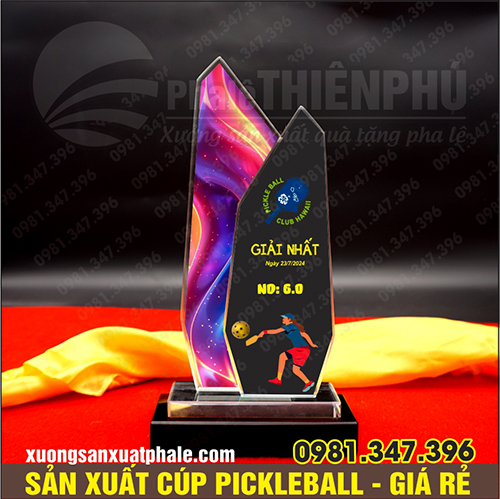 Cúp pickleball gắn bóng mini