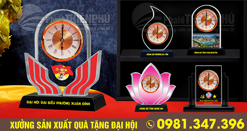 đồng hồ pha lê đại hội đảng