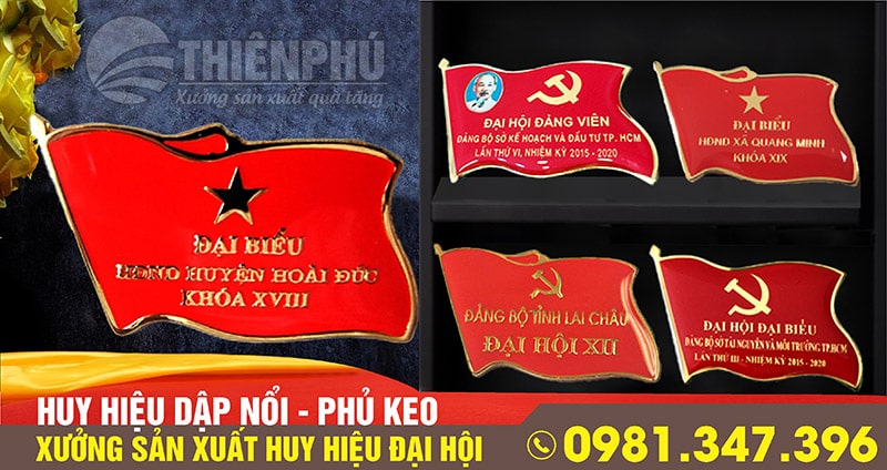Huy hiệu đại hội dập nổi