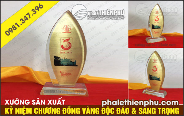 Kỷ niệm chương chóp nhọn đồng vàng