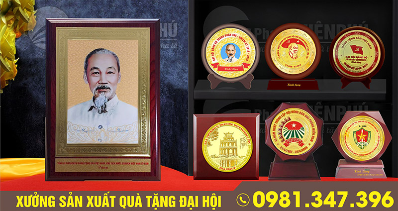 quà tặng gỗ đồng đại hội