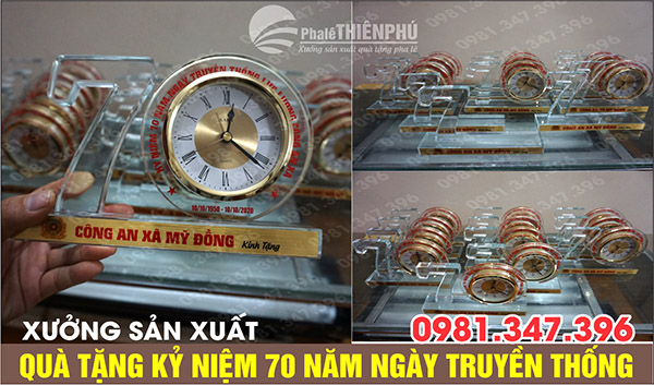quà tặng kỷ niệm 70 năm đồng hồ to