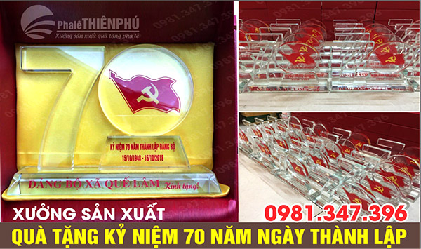 quà tặng kỷ niệm 70 năm thành lập đảng bộ