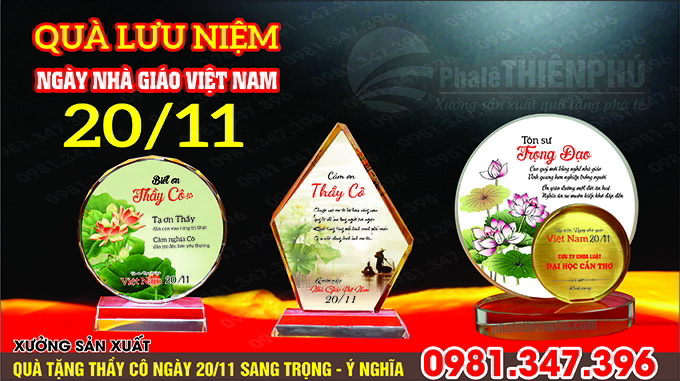 quà tặng thầy cô nhân ngày 20/11 hình tròn