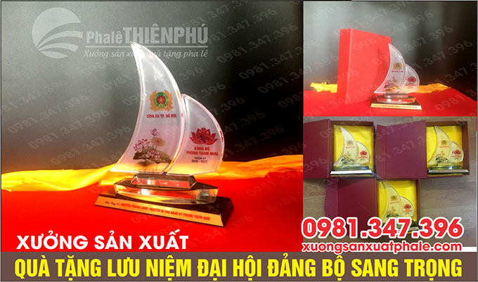 sản xuất biểu trưng lưu niệm đại hội đảng bộ