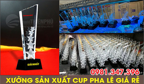sản xuất cúp pha lê năm ngôi sao