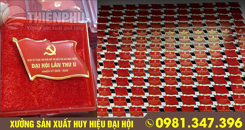 Sản xuât huy hiệu đại hội đảng 