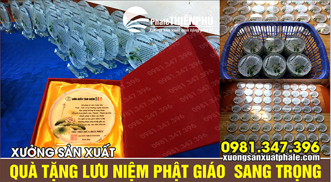 Xưởng Thiên Phú sản xuất quà tặng lưu niệm cho phật tử