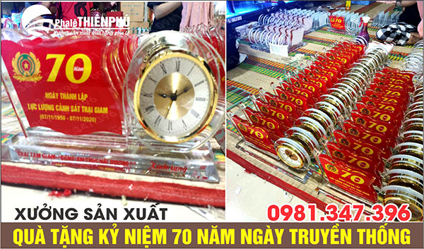Sản xuất quà tặng kỷ niệm 70 năm đồng hồ