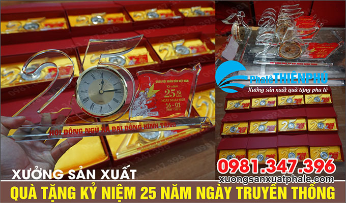 xưởng sản xuất quà tặng kỷ niệm 25 năm
