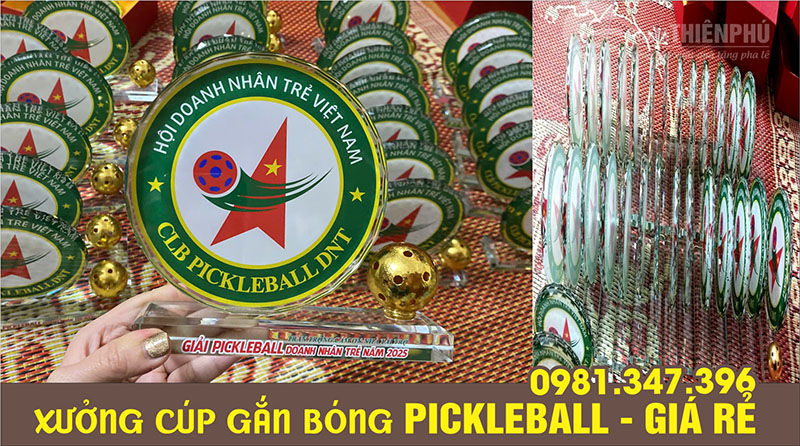 Các mẫu cúp đánh giải pickleball 09