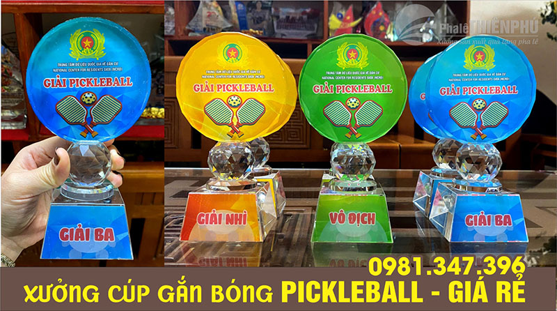 Các mẫu cúp đánh giải pickleball 10