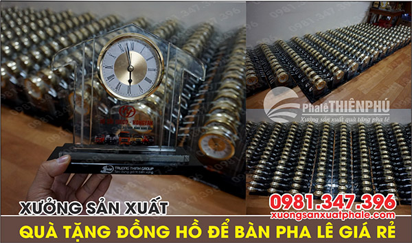 xưởng sản xuất đồng hồ pha lê để bàn