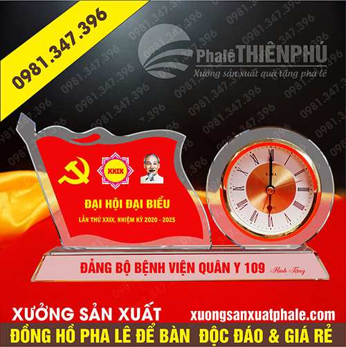 Đồng hồ pha lê để bàn 24