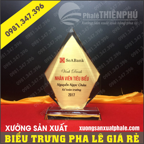 Biểu trưng pha lê chóp vàng