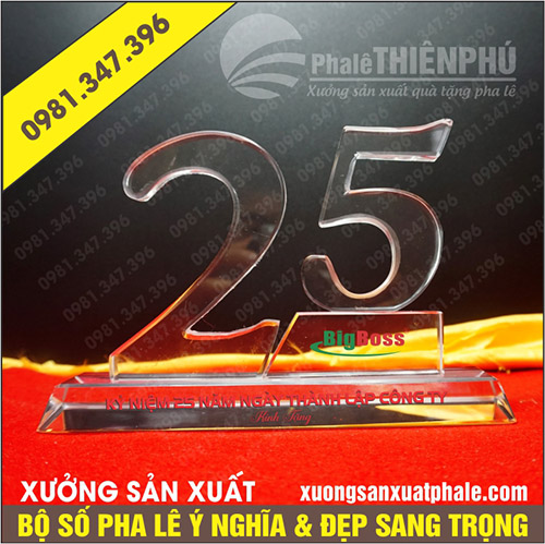 Bộ số pha lê kỷ niệm 25 năm