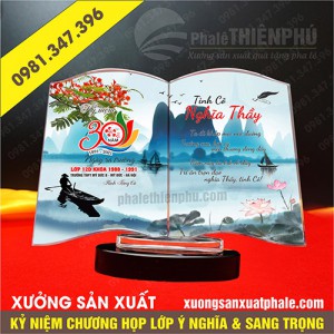 Kỷ niệm chương họp lớp hình quyển sách cong