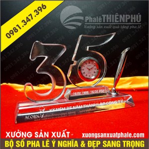 Bộ số pha lê 35 năm kỷ niệm