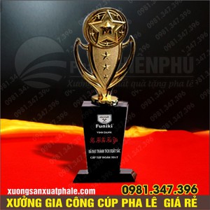 Cúp pha lê ngôi sao bát