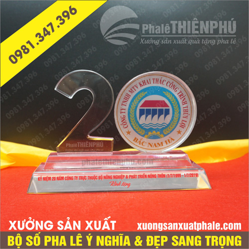 Bộ số pha lê 20 năm thành lập công ty
